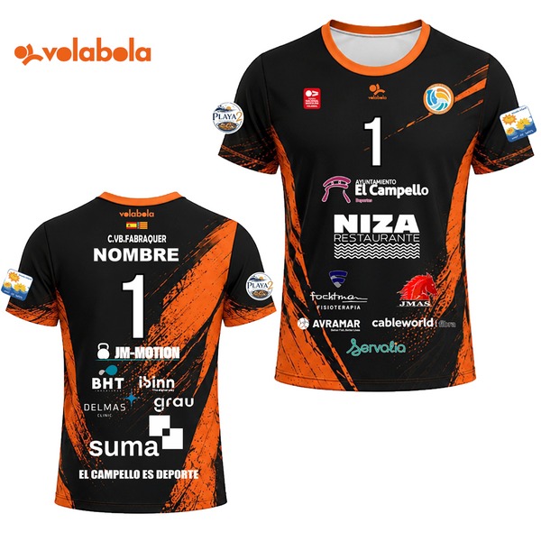 Camiseta Juego Líbero Hombre 2026 Negra  CV Fabraquer El Campello