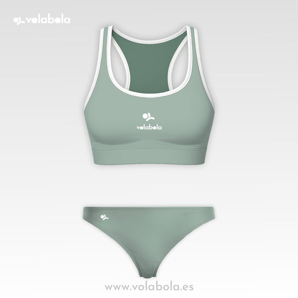 Conjunto Bikini Clásico Pro Volley - Sage green