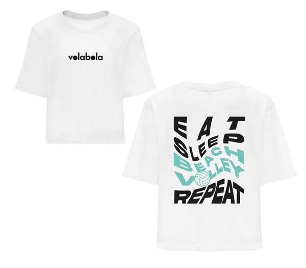 Camiseta cropped - Beach volley repeat