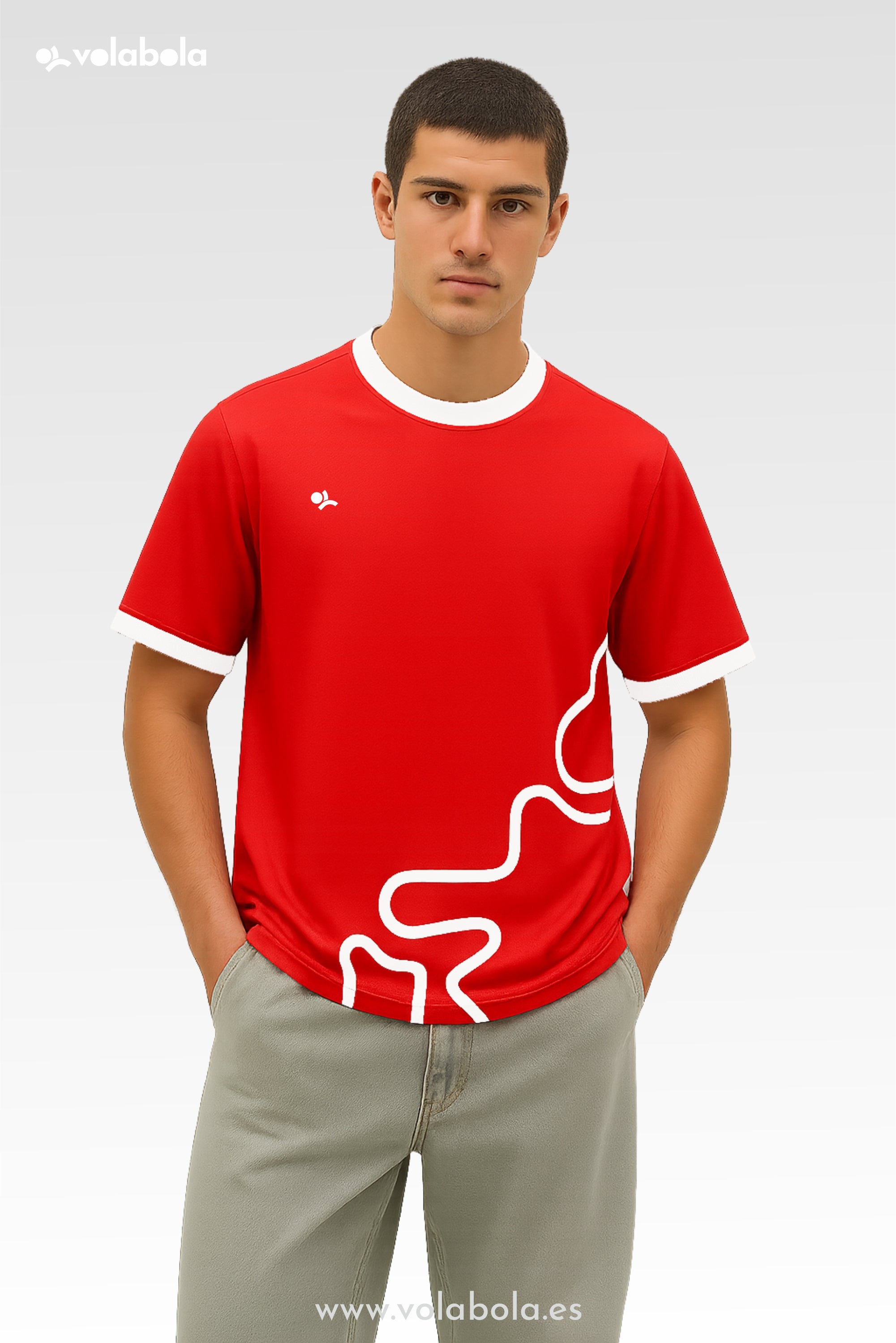 Camiseta técnica voleibol manga corta unisex – Fineline