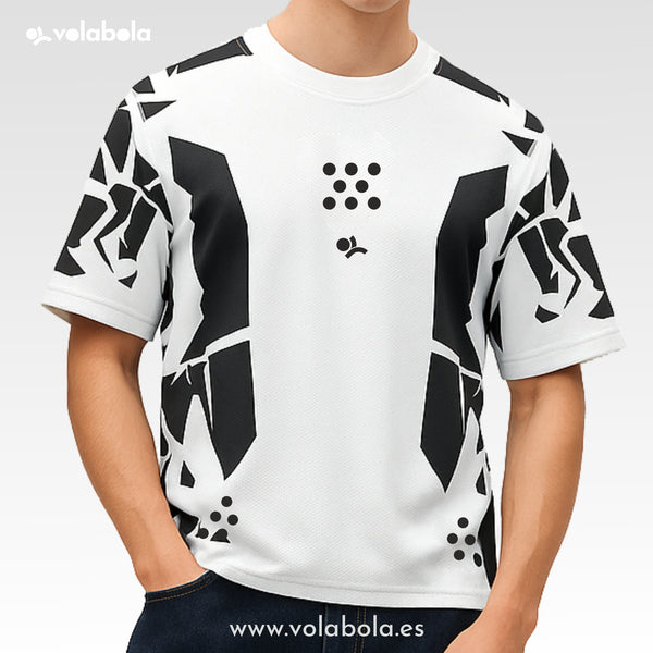 Camiseta técnica voleibol manga corta unisex – Future White