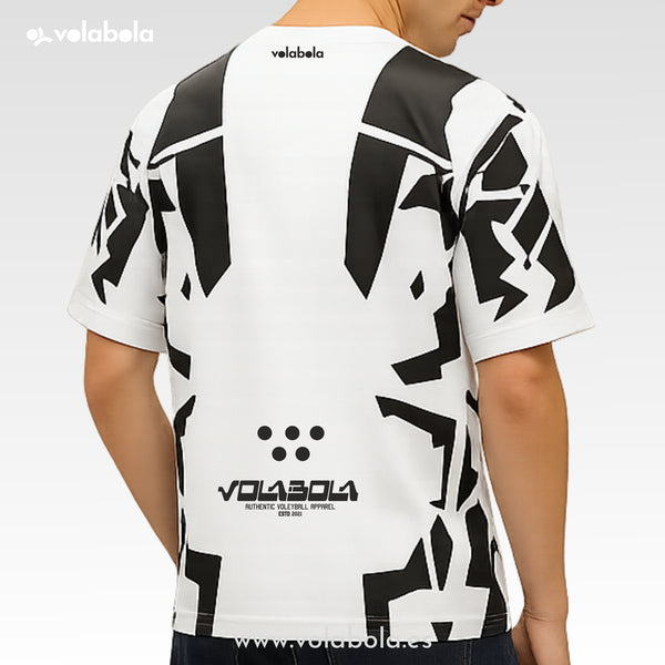 Camiseta técnica voleibol manga corta unisex – Future White