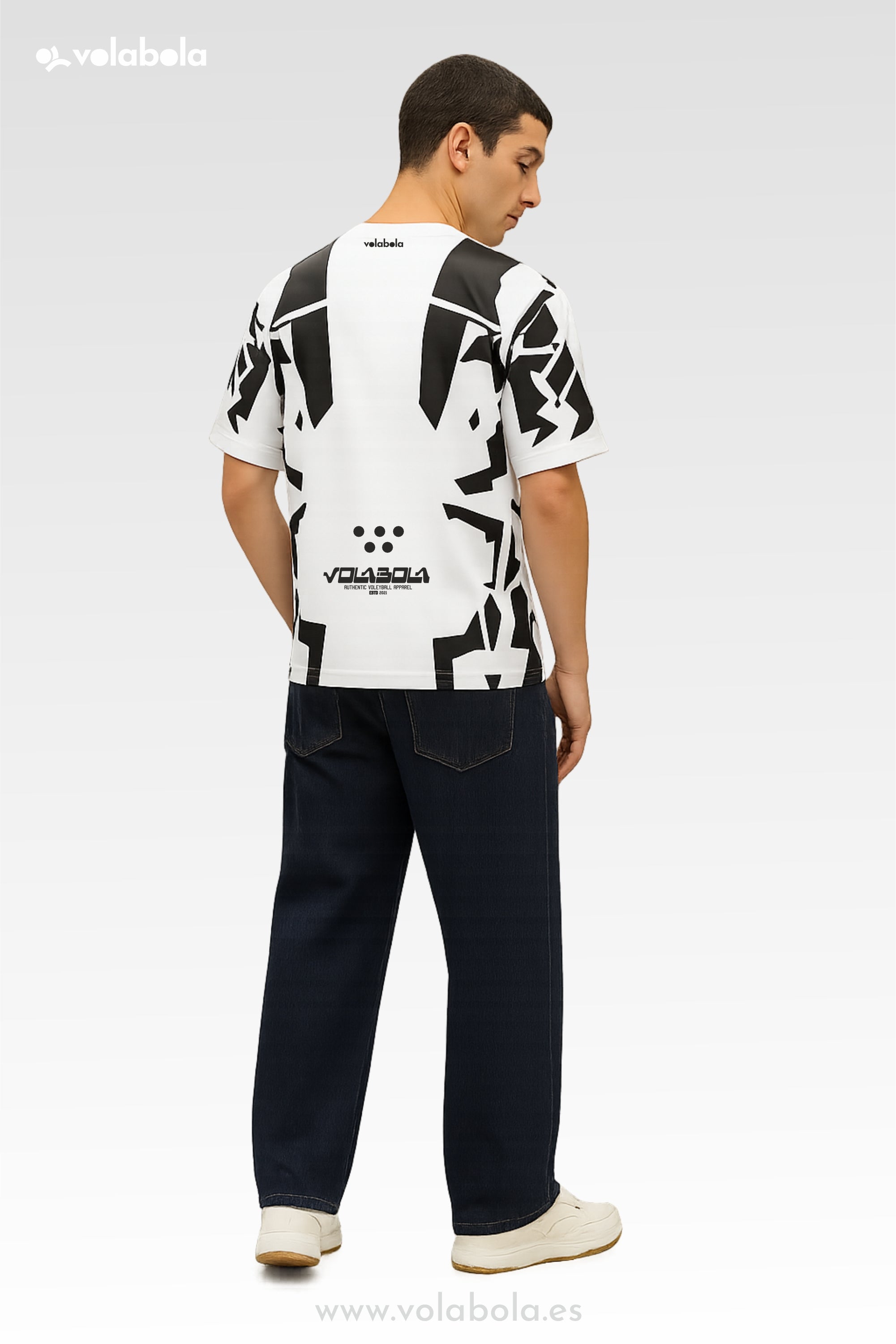 Camiseta técnica voleibol manga corta unisex – Future White