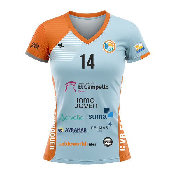 Camiseta Juego Líbero Mujer Azul CV Fabraquer El Campello