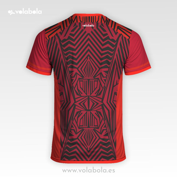 Camiseta Manga Corta Pro Volley Hombre – Luau Rojo