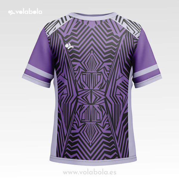 Camiseta técnica deportiva manga corta unisex – Luau Púrpura