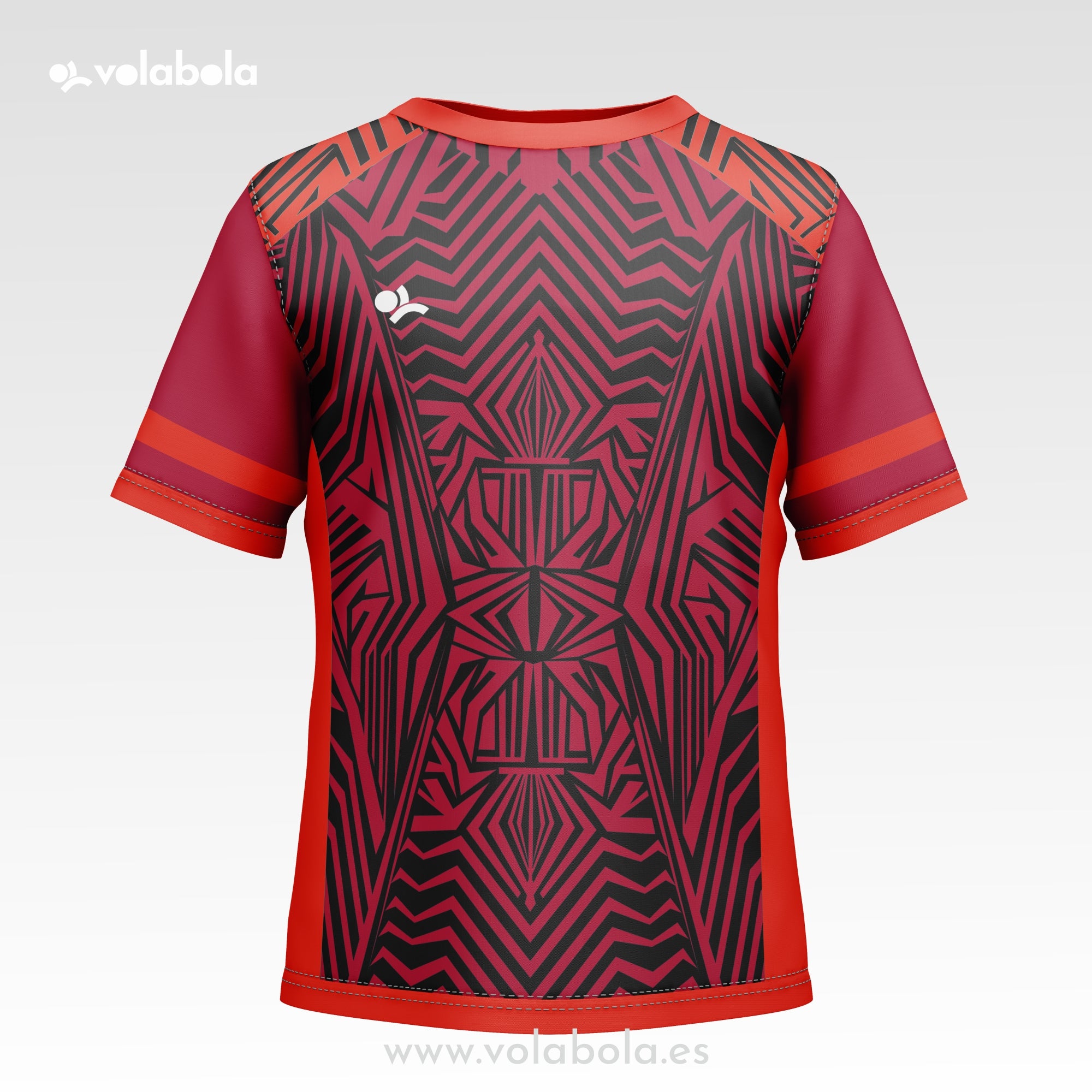 Camiseta técnica deportiva manga corta unisex – Luau Rojo