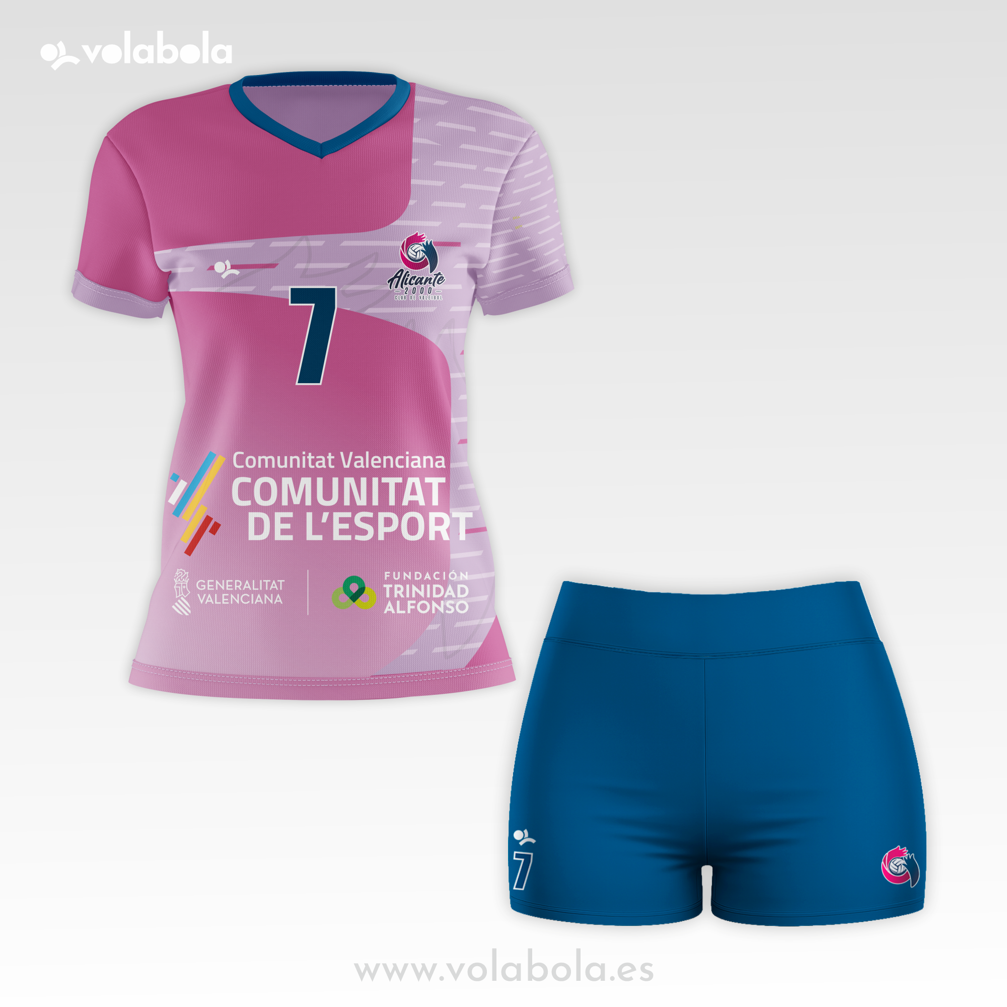 Pack Camiseta ROSA + Malla Corta Alicante2000