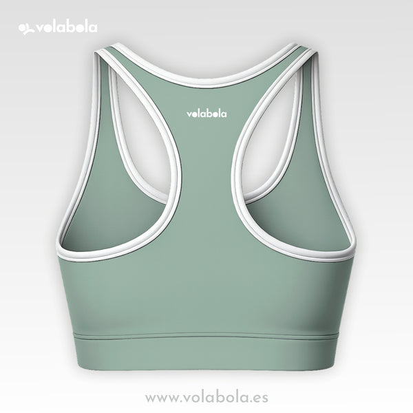Top Bikini Clásico Pro Volley – Green Sage