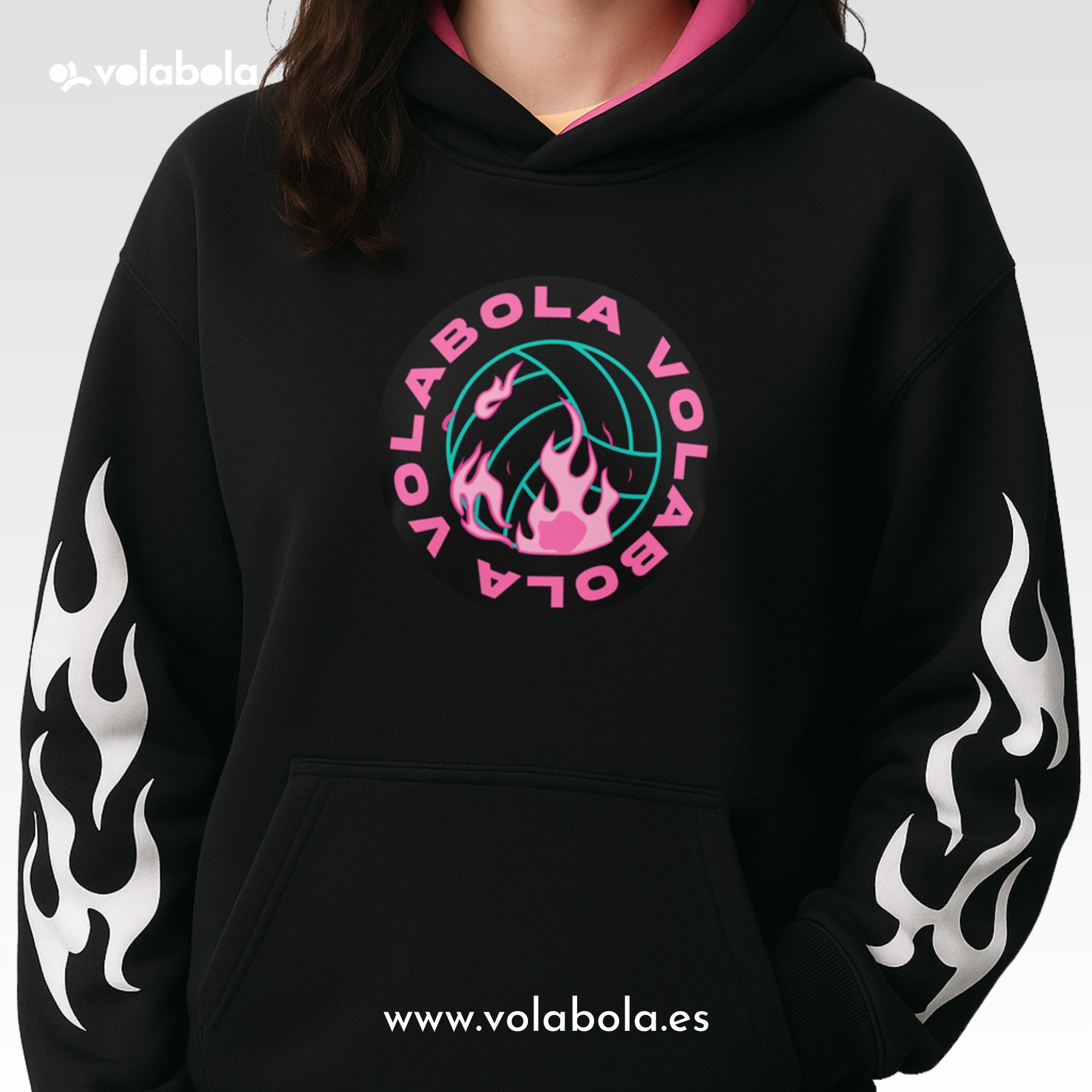 Sudadera con capucha - Fireball Black