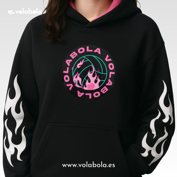 Sudadera con capucha - Fireball Black