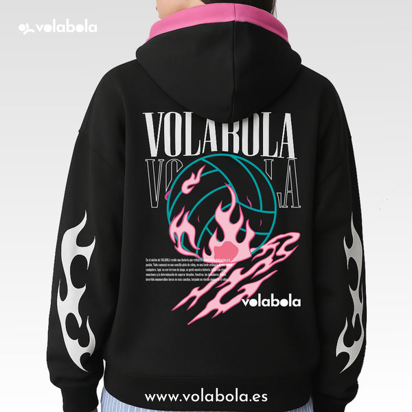 Sudadera con capucha - Fireball Black