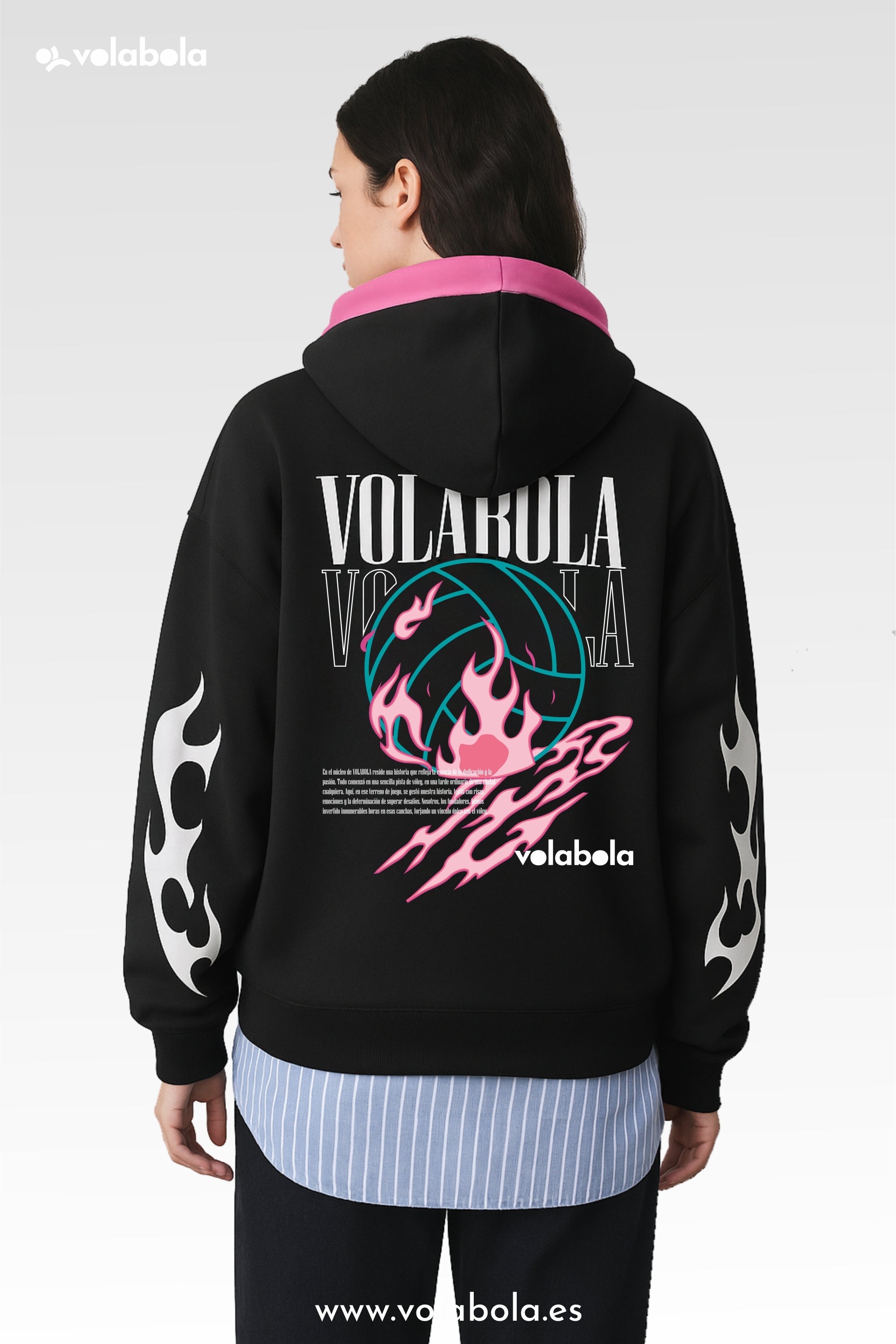 Sudadera con capucha - Fireball Black