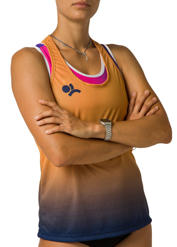 Camiseta tirantes mujer - Naranja - Volabola