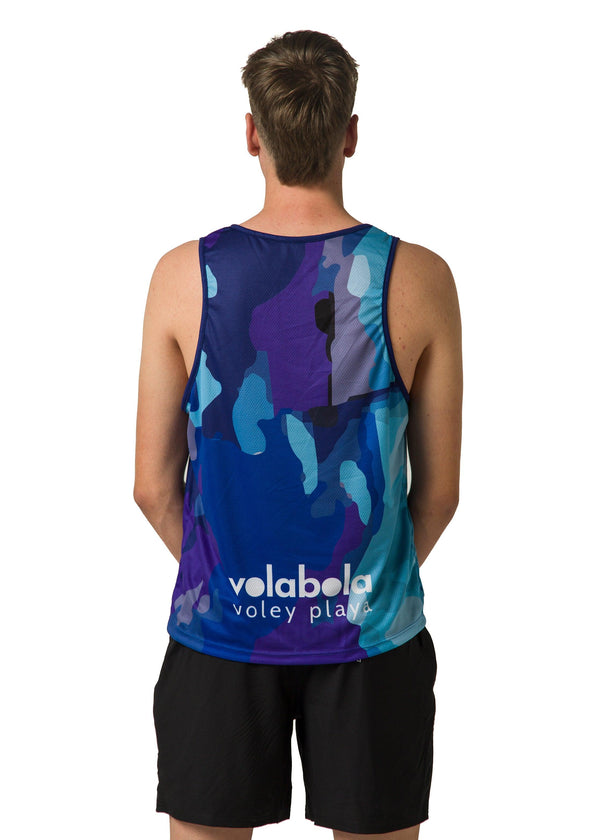 Camiseta tirantes hombre - Camuflaje azul - Volabola